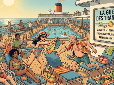 La piscine à 9h du matin : la guerre des transats est déclarée