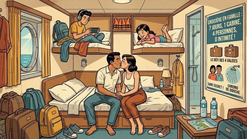 Croisière en famille : 7 jours, 1 cabine, 4 personnes, 0 intimité