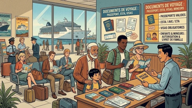 Documents de voyage en croisière : passeport, ESTA, visas, mineurs… la checklist anti-refus d'embarquement