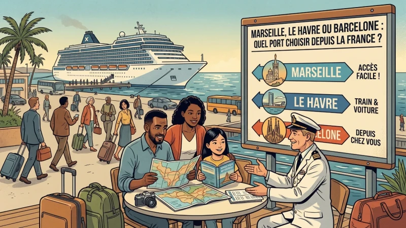 Croisière au départ de Marseille, Le Havre ou Barcelone : quel port choisir depuis la France ?