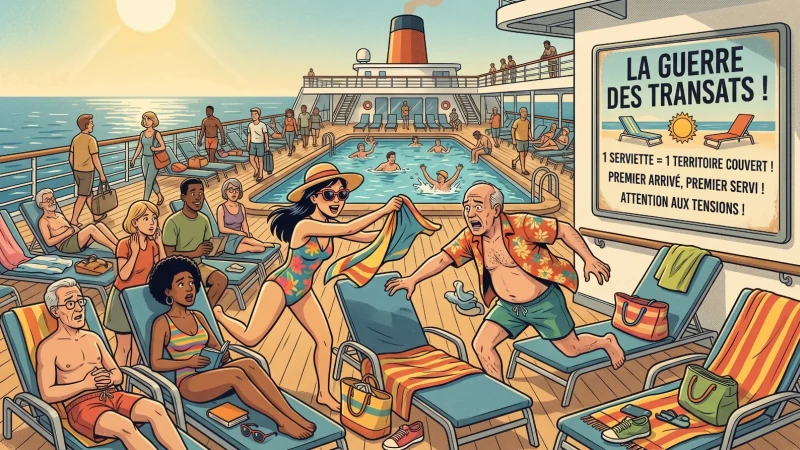 La piscine à 9h du matin : la guerre des transats est déclarée